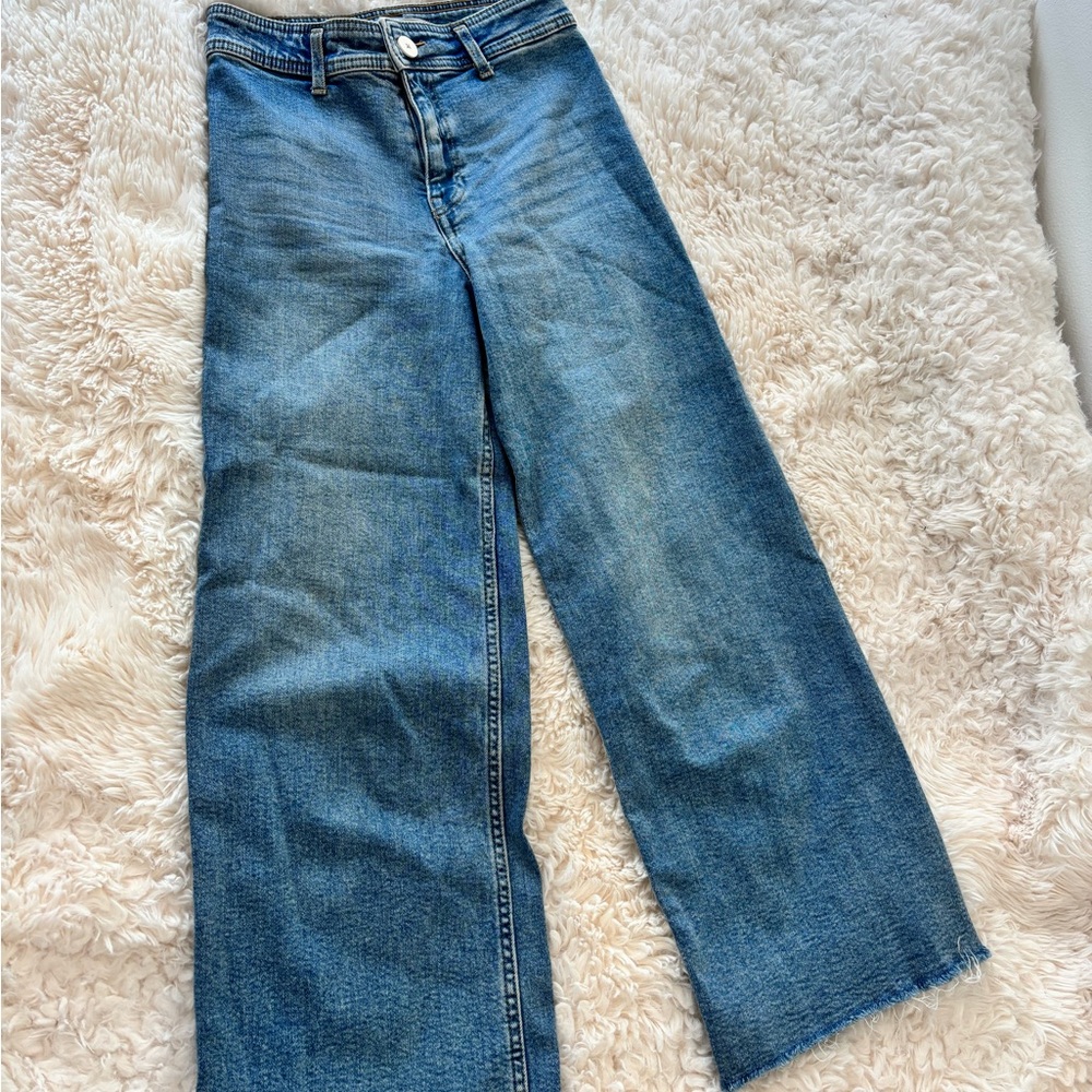 Zara Girls Blue Flare & Wide Leg Jeans